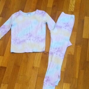 Kids Tie-Dye Pajama Set girl large